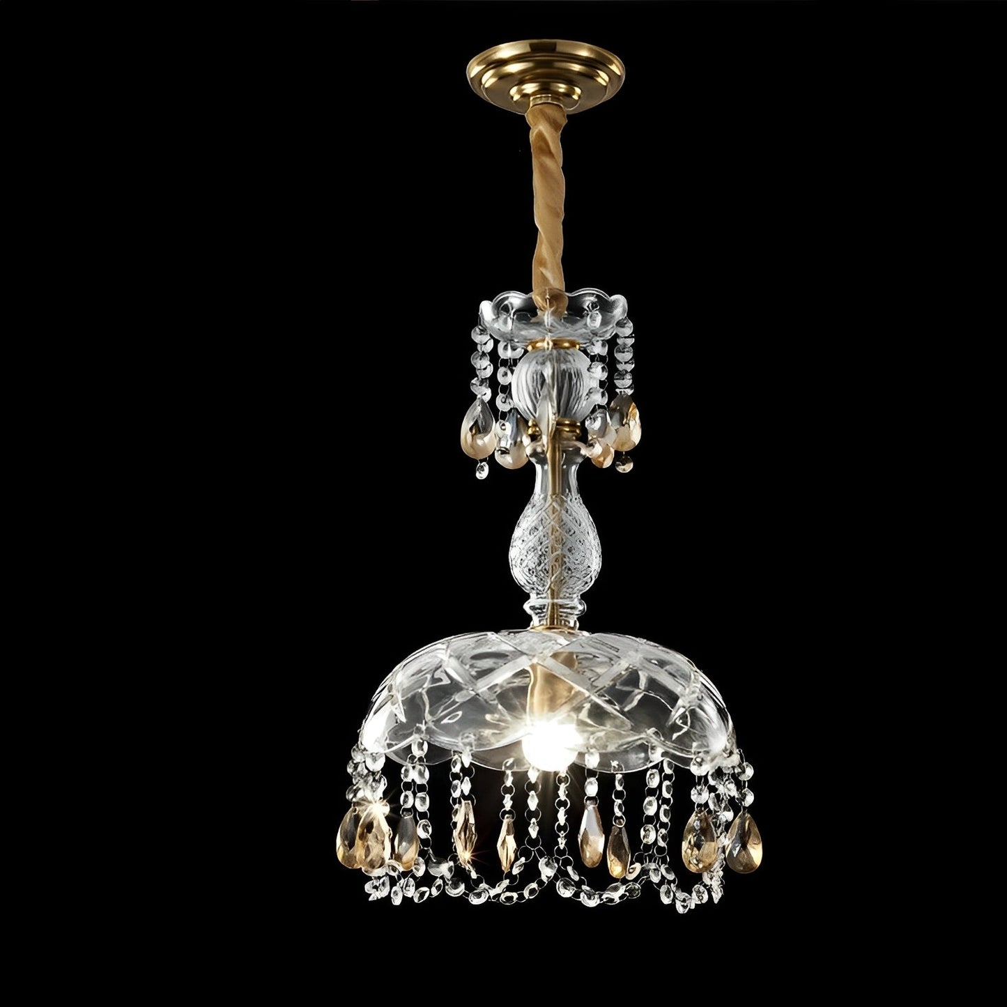 Talu – Abat-jour suspendu en rotin rustique pour style Boho et campagnard