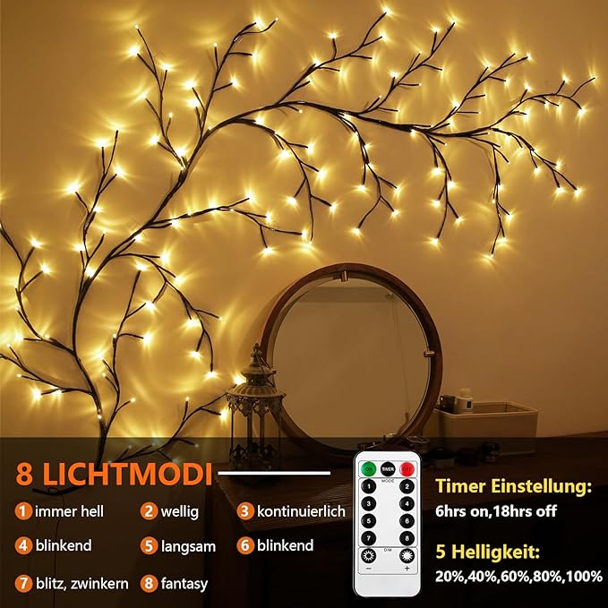 LianeLumineuse – Guirlande LED romantique au style vigne
