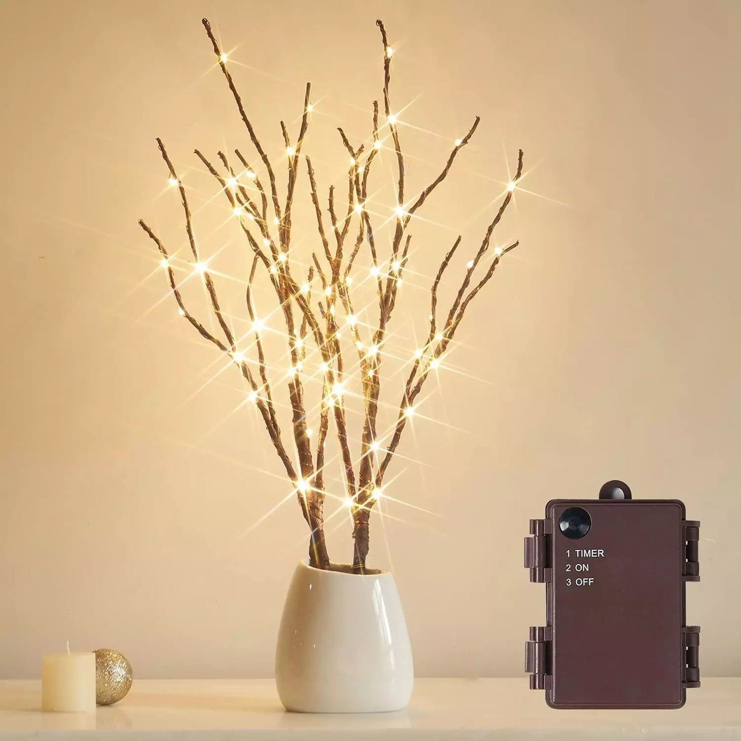 Marilyn – Lampe branche de saule avec lumière naturelle douce