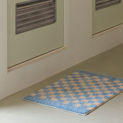 DouxCarré – Tapis de bain à carreaux ultra moelleux