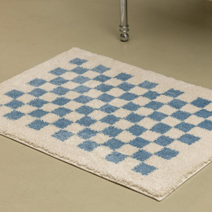 DouxCarré – Tapis de bain à carreaux ultra moelleux