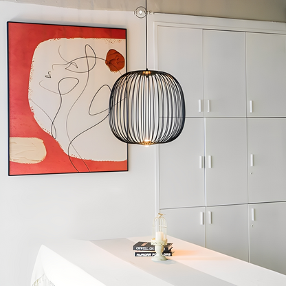 Corvin – Lustre Cage à Oiseaux Moderne