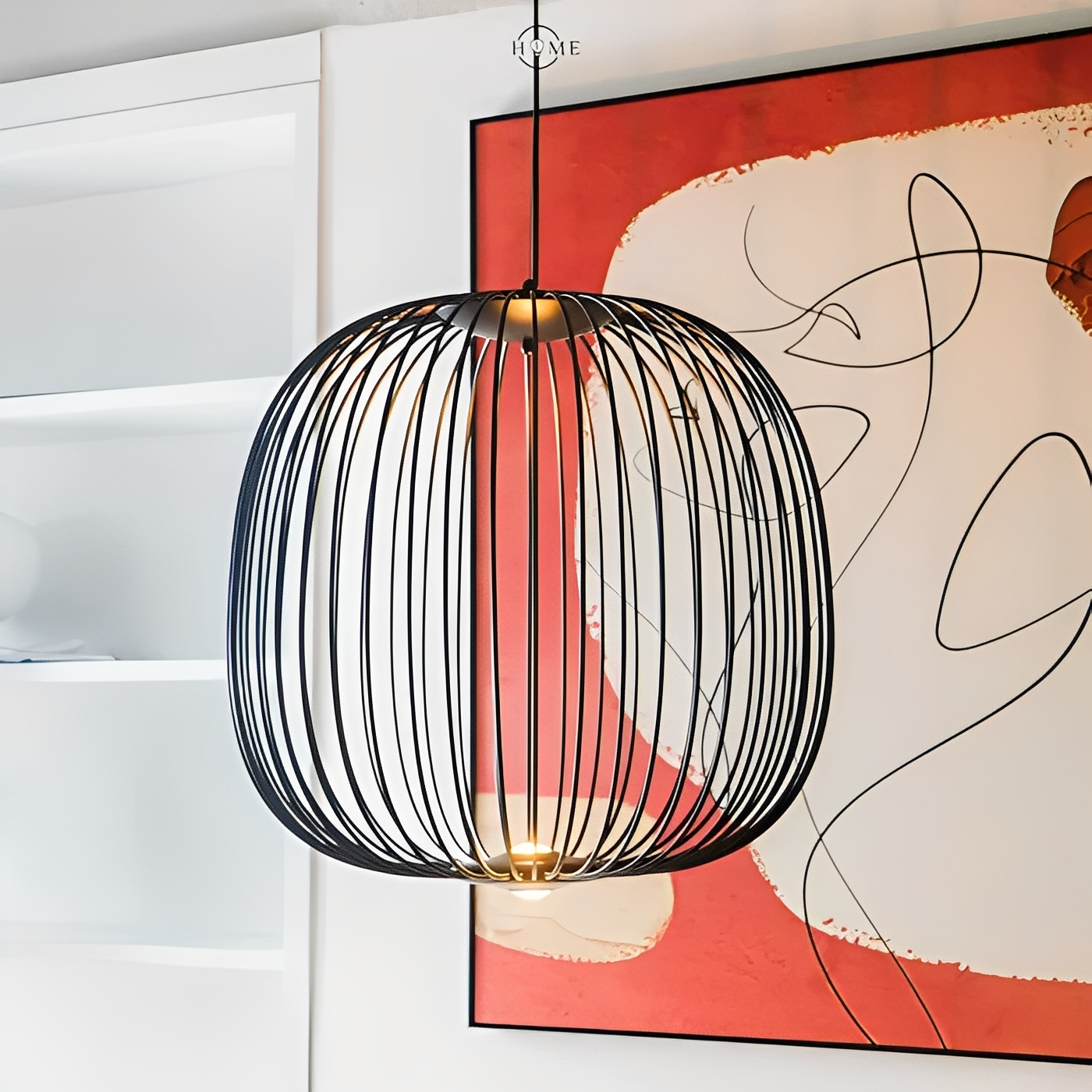 Corvin – Lustre Cage à Oiseaux Moderne