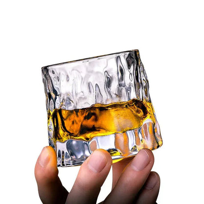 VagueVerre – Verre à whisky texturé à effet ondulé