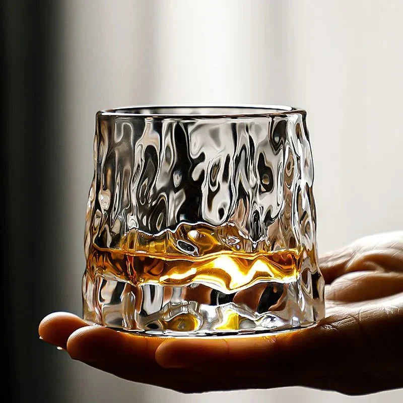VagueVerre – Verre à whisky texturé à effet ondulé