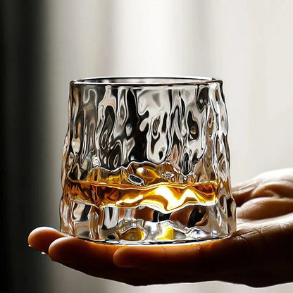 VagueVerre – Verre à whisky texturé à effet ondulé