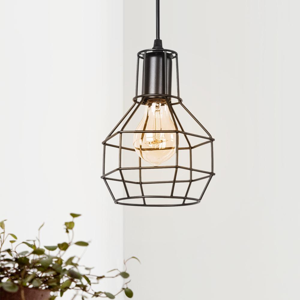 Caleb – Lustre en fer industriel en cage