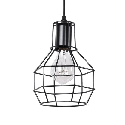 Caleb – Lustre en fer industriel en cage