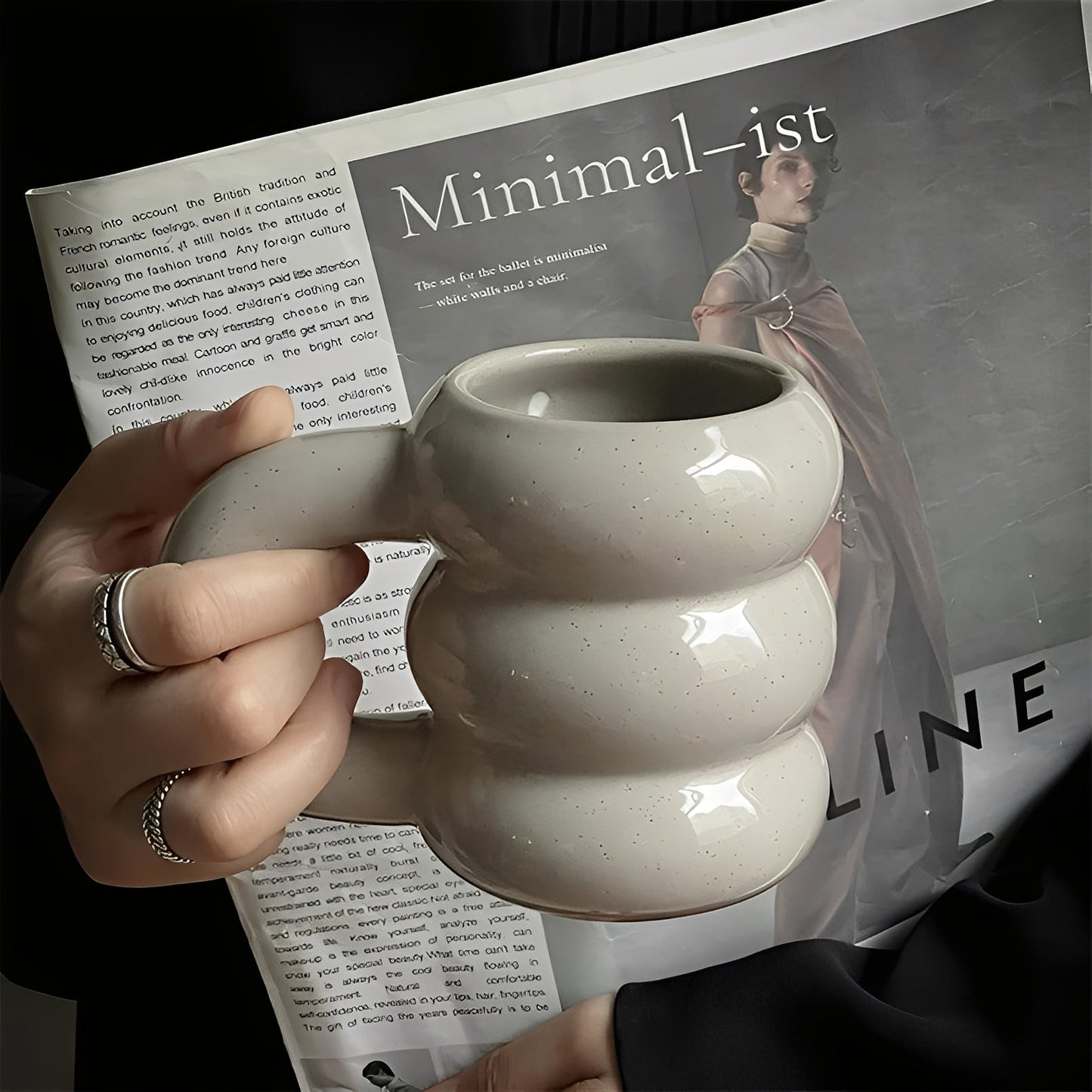 Amélie – Grande Tasse en Céramique Style Français