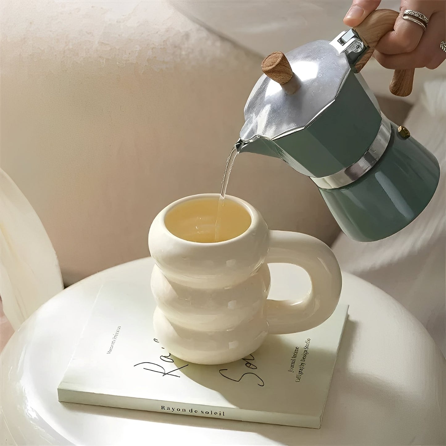 Amélie – Grande Tasse en Céramique Style Français