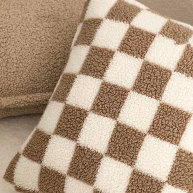 Mirella – Housse de coussin réversible à motif damier