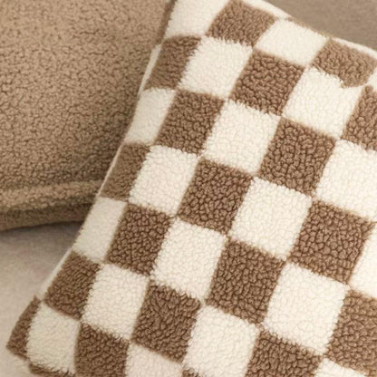 Mirella – Housse de coussin réversible à motif damier