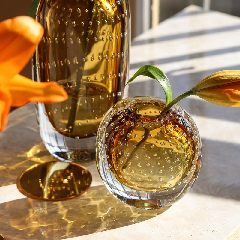 Tessa – Vase bulle de verre coloré