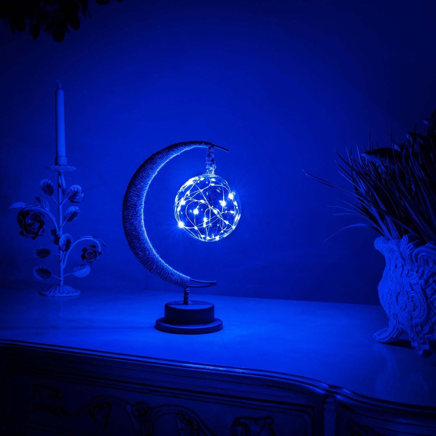 LuneMagie – Lampe LED en forme de lune avec éclat féerique