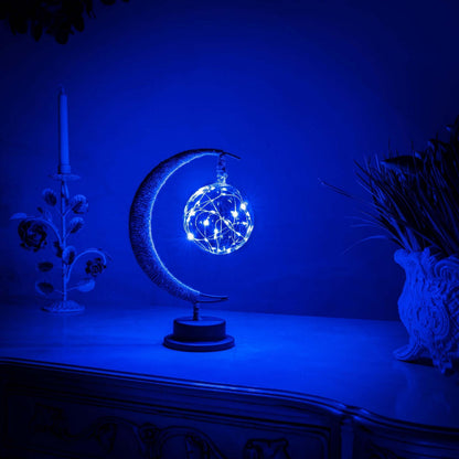 LuneMagie – Lampe LED en forme de lune avec éclat féerique