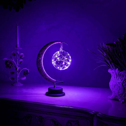 Lunaria – Lampe lune LED avec lumière étoilée