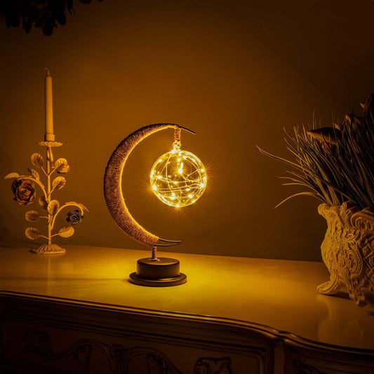 Lunaria – Lampe lune LED avec lumière étoilée