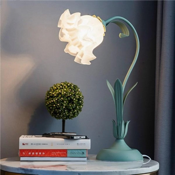 Inga – Lampe de Table Vintage Fleurs Ajustable