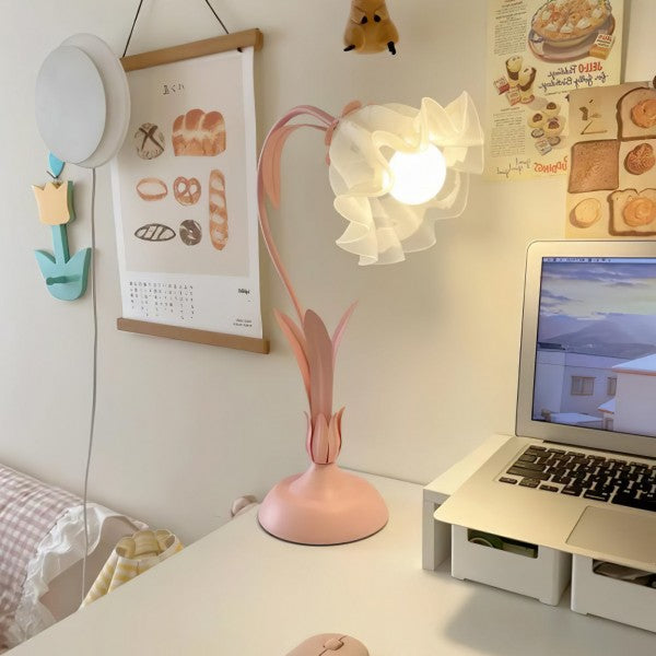 Inga – Lampe de Table Vintage Fleurs Ajustable