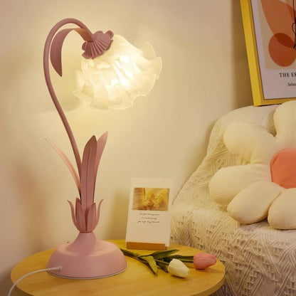 Inga – Lampe de Table Vintage Fleurs Ajustable
