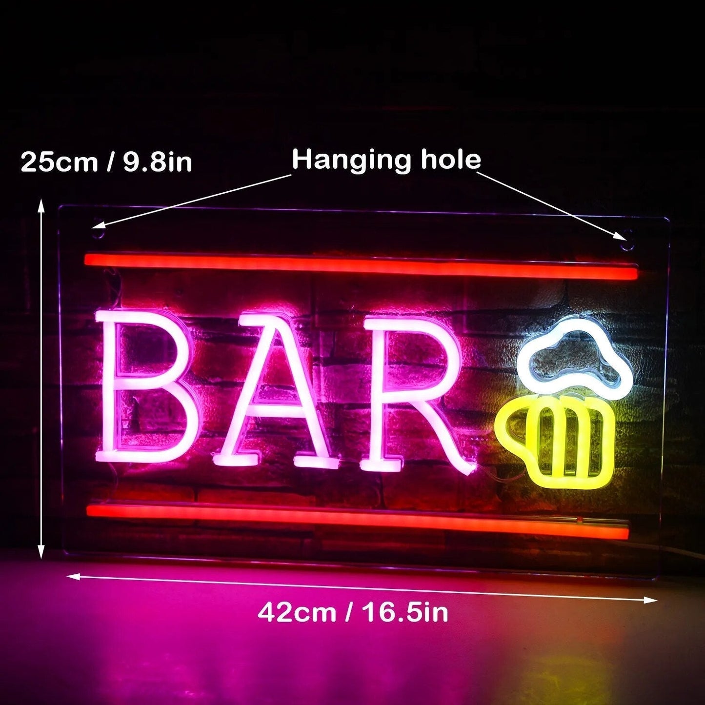 BarNéon – Panneau mural lumineux pour ambiance festive