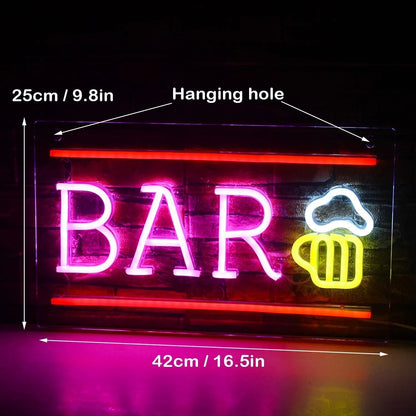 BarNéon – Panneau mural lumineux pour ambiance festive