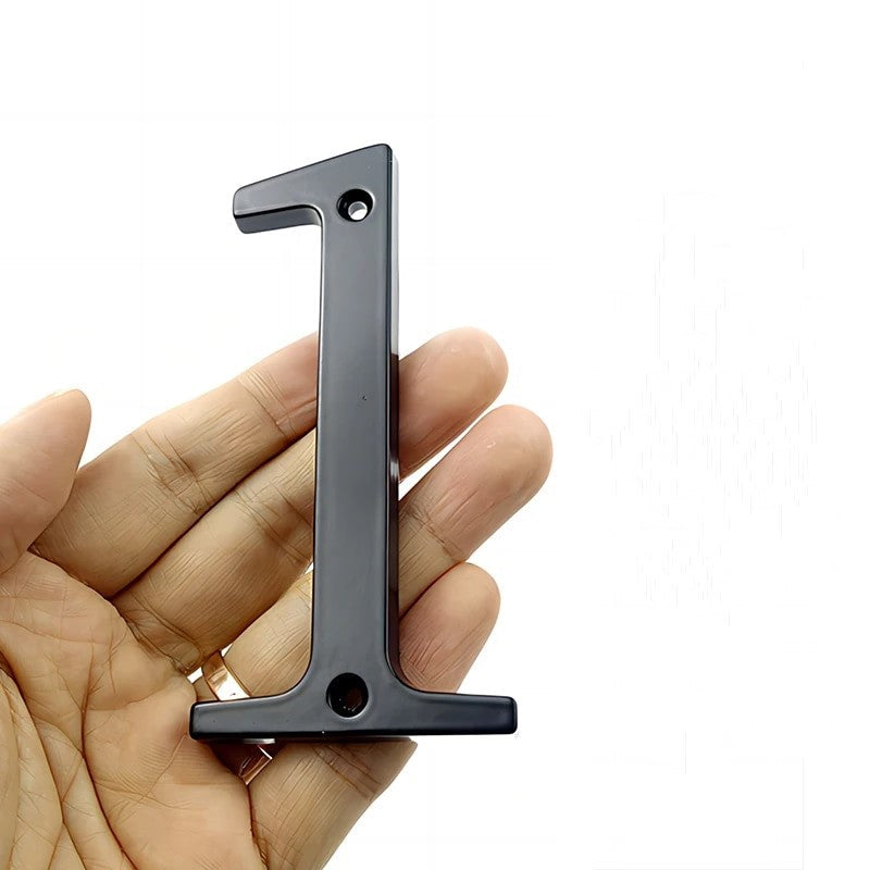 Yera – Numéro de porte en métal 3D noir