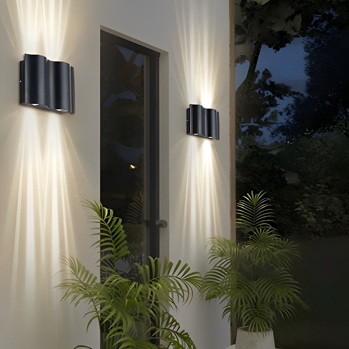 Kavira – Lampe Murale Ondulations Modernes Étanche