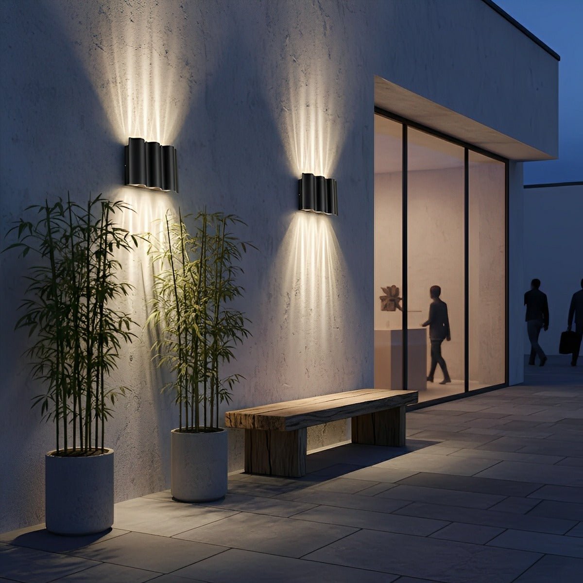 Kavira – Lampe Murale Ondulations Modernes Étanche