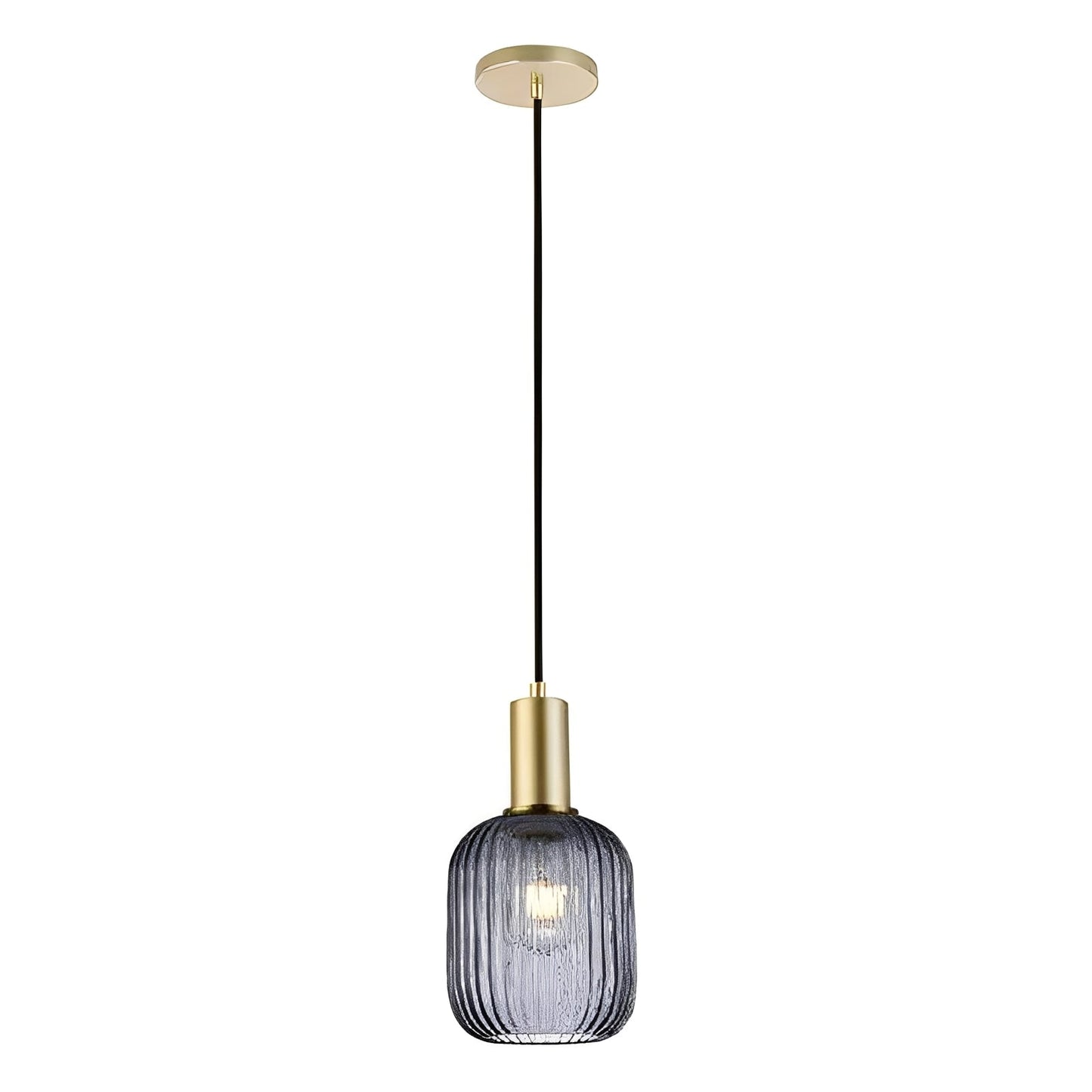 Dario – Suspension en verre fumé
