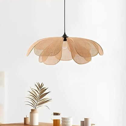 Selina – Lampe Suspendue Pétales en Rattan Fait Main