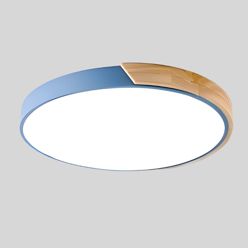 NordMacaron – Plafonnier en bois rond au style scandinave doux