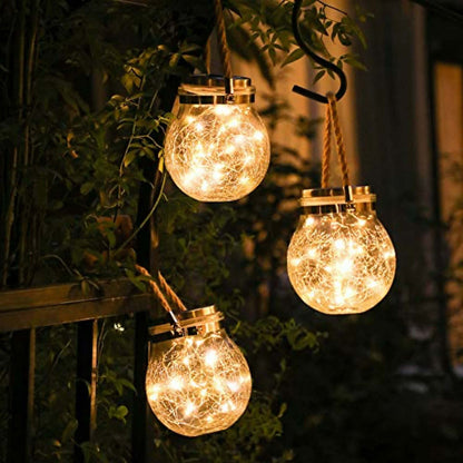 Maribel – Lampe solaire en verre en forme de sphère